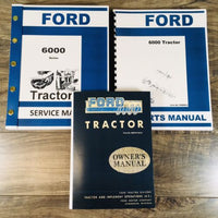Ford 6000 Tractor Service Parts Operators Manual Owners Repair Shop Set Workshop