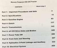 Massey Ferguson 235 Tractor Service Parts Manual Repair Shop Set Repair Book
