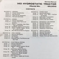 Service Manual For John Deere 140 Hydrostatic Tractor Repair Shop S/N 0-30,000