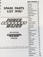 Fordson Power Major Tractor Service Parts Operators Manual Owners Set 1952-1958