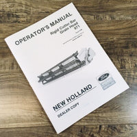 New Holland 971 Rigid Cutter Bar Grain Head Operators Manual Owners SN 522065-UP