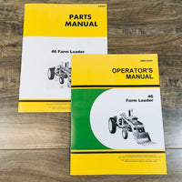 Parts Operators Manual Set For John Deere 46 Farm Loader Owners Book Catalog JD