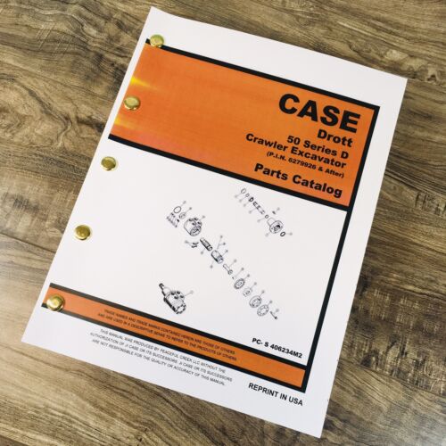 Case Drott 50D Crawler Excavator Parts Manual Catalog Book PIN 6279926-After