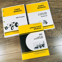 Parts Operators Manual Set For John Deere 300 Backhoe Loader Tractor Owners Book