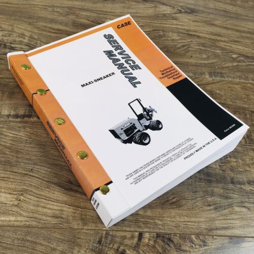 Case Maxi-Sneaker Trencher Service Manual Plow Repair Shop Technical Workshop