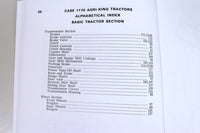 Case 1170 Tractor Parts Operators Manual Catalog Owners Set S/N Prior to 8675001
