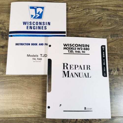 Wisconsin TJD THD TH Engine Service Parts Operators Manual Set Repair Workshop