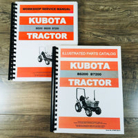 Kubota B6200 B7200 Service Manual Parts Catalog Repair Shop Workshop Book KB