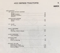 Allis Chalmers 416-S 416-H Lawn and Garden Tractor Parts Operators Manual Owners