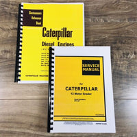 Caterpiller 12 Motor Grader Service Manual Set w/ Engine Repair Shop 8T1-UP