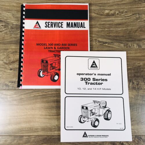 Allis Chalmers 300 314D 314H Lawn & Garden Tractor Service Operators Manual