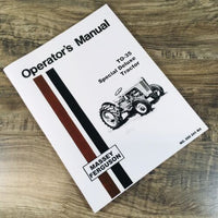 Massey Ferguson TO-35 Special Deluxe Tractor Operators Manual Owners Book MF