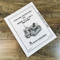 Allis Chalmers H-3 HD-3 Crawler Tractor Operators Manual Owners Book S/N 8694-UP