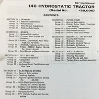 Service Parts Operators Manual Set For John Deere 140 Hydro. Tractor SN 22,401-