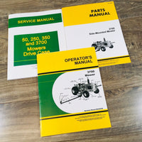 Service Parts Operators Manual Set For John Deere 3700 Mower Owners Repair Shop