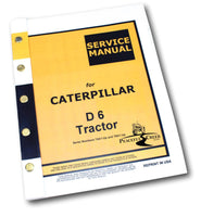 CATERPILLAR D6 D6C CRAWLER TRACTOR DOZER SERVICE REPAIR MANUAL 74A1 up 76A1 up