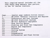 SERVICE MANUAL SET FOR JOHN DEERE A AW AH AN AR AO TRACTOR PARTS OWNERS OPERATOR S/N 477000-583999