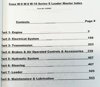 Case W8E W9E W10E Wheel Loader Service Technical Manual Repair Shop Workshop