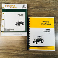 SERVICE MANUAL & PARTS CATALOG FOR JOHN DEERE 2440 TRACTOR REPAIR SHOP 653 Pages