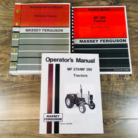 Massey Ferguson 290 Tractor Service Parts Operators Manual Set Prior to P06156