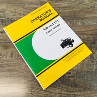 Operators Manual For John Deere 108 111 Lawn Garden Tractor Owners 190001-Up