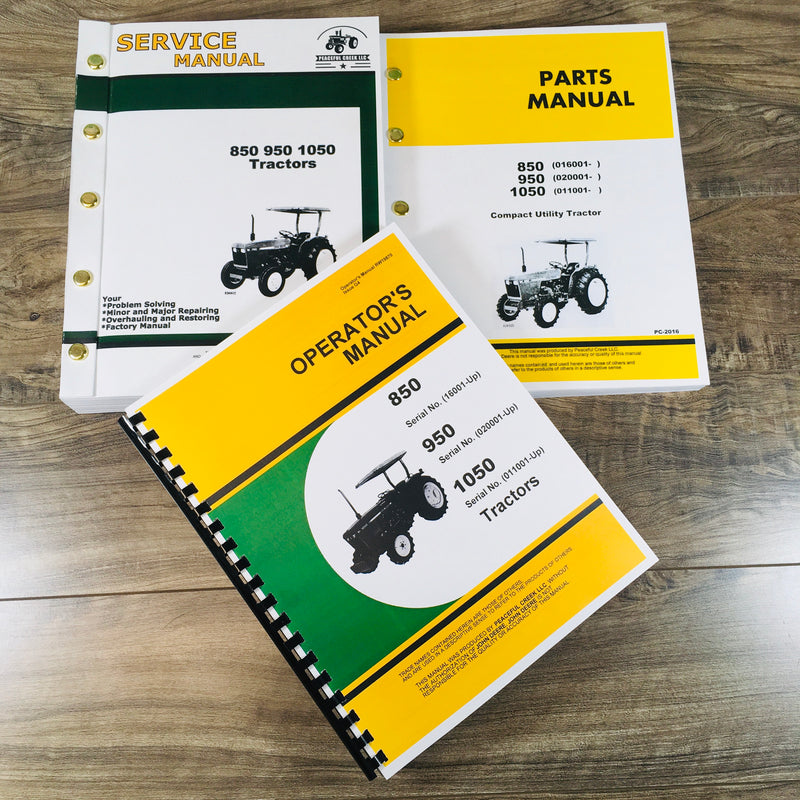 Peaceful Creek Parts Manual for John Deere 850 950 1050 Tractor Catalog Assembly Schematic View, Men's, Size: One Size
