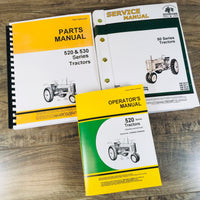Service Manual Set For John Deere 520 Tractor Parts Operators SN 520000-5208099