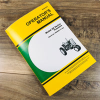 Operators Manual For John Deere Model 60 Series Tractor Owners Gas SN 6000001-UP