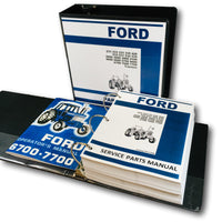FORD 6700 7700 TRACTOR PARTS and OPERATORS MANUAL CATALOG OWNERS SET