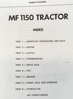 Massey Ferguson 1150 Tractor Service Parts Manual Repair Shop Set Workshop Book
