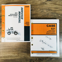 CASE 621 ARTICULATED WHEEL LOADER SERVICE AND PARTS CATALOG MANUALS REPAIR SHOP