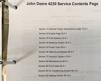 TECHNICAL SERVICE PARTS OPERATORS MANUAL FOR JOHN DEERE 4230 TRACTOR SHOP REPAIR