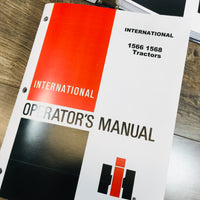 Farmall International 1566 Tractor Service Parts Operators Manual Set DT-436