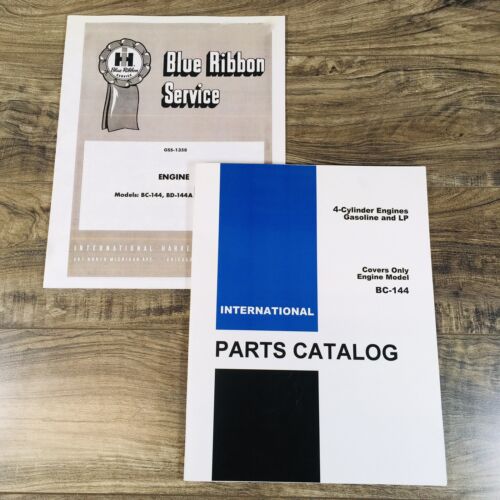 International Bc-144 Engine for 3444 3414 B-414 Tractor Service Parts Manual Set