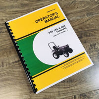 Operators Manual For John Deere 655 755 855 Tractor Owners Book S/N 475001-UP