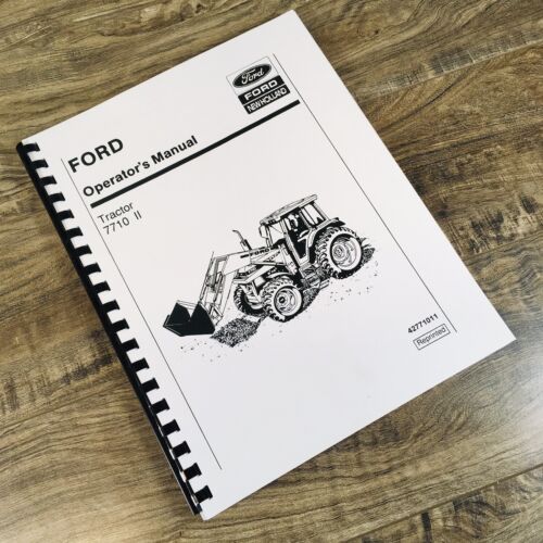 Ford 7710 Series 2 Tractor Operators Manual Owners Book Maintenance Adjustments