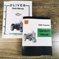 Oliver Model 1600 Tractor Parts Operators Manual Set Book Catalog Owners