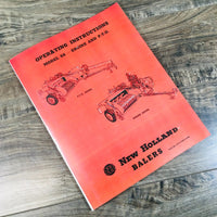 New Holland 66 Engine & PTO Baler Operators Manual Owners Book Maintenance