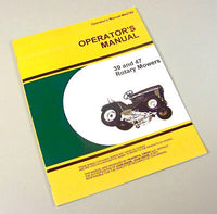 Operators Service Manual For John Deere 39 47 Mower Deck 200 Series Tractors