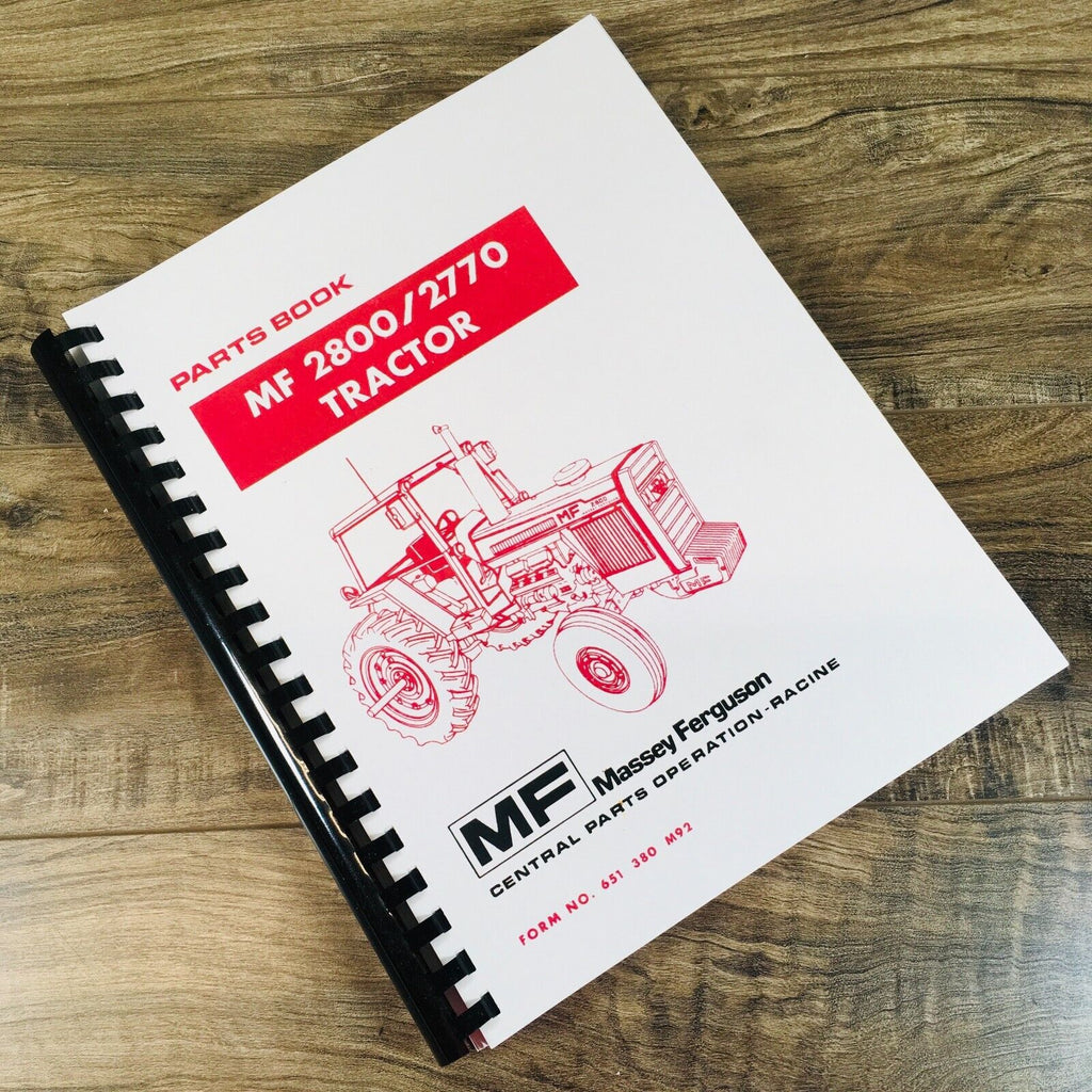Massey Ferguson 2800 2770 Tractor Parts Manual Catalog Book Assembly Schematics