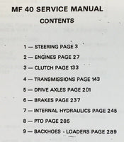 Massey Ferguson 40 Tractor Service Parts Operators Manual Repair Shop Set Owners