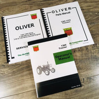 Oliver 1365 Tractor Service Parts Operators Manual Set Repair Workshop Shop Book