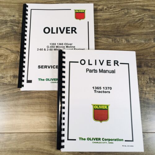 Oliver 1365 Tractor Service Parts Manual Set Repair Workshop Shop Book