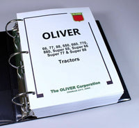 Oliver Super 77 Tractor Service Parts Operators Manual Set Repair Workshop Shop