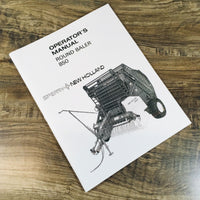 Sperry New Holland 850 Round Baler Operators Manual Owners Book Adjustment Print
