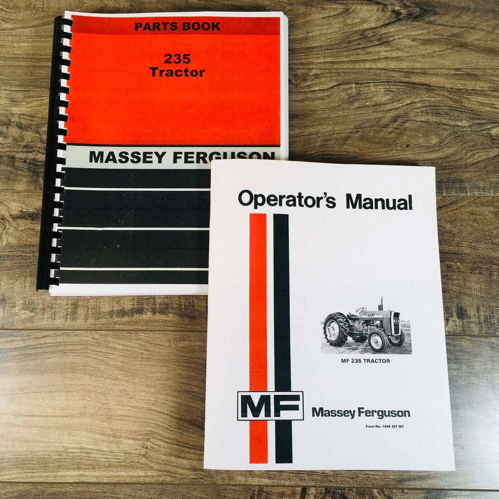 Massey Ferguson 235 Tractor Parts Operators Manual Set Owner Catalog Book