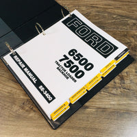 Ford 6500 7500 Tractor Backhoe Loader Service Parts Manual Workshop Book Set TLB