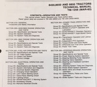 Service & Testing Manual Set For John Deere 8450 8650 Tractor Repair Shop Tech