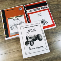 Allis Chalmers D-17 Tractor Service Manual Parts Operators Set SN Prior to 24000