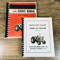 ALLIS CHALMERS MODEL D-21 TRACTOR SERVICE MANUAL PARTS REPAIR SHOP BOOK CATALOG